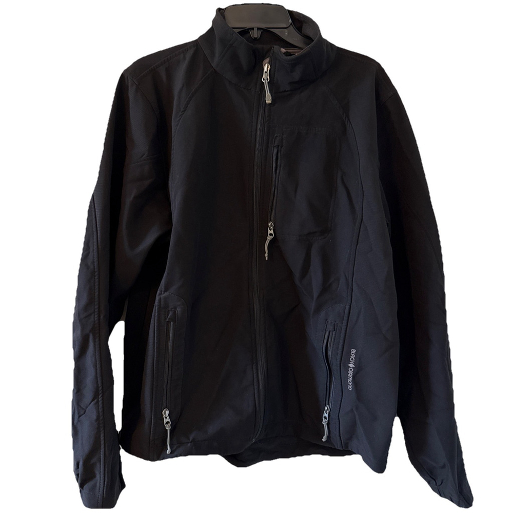 Black Mountain Men’s Ski Jacket Full Zip Soft shell Size Medium 3 Pockets 189620